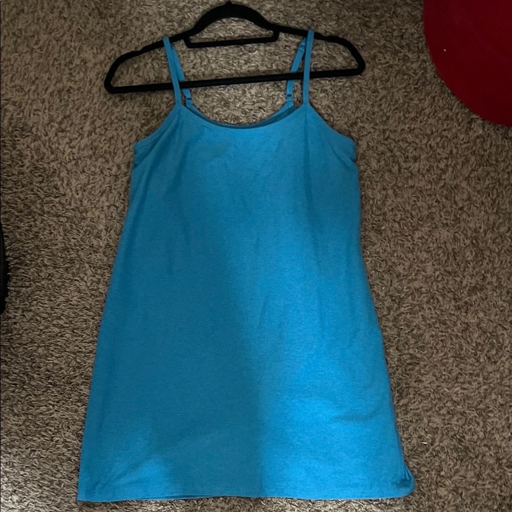 Beyond Yoga Turquoise Blue Tank Dress